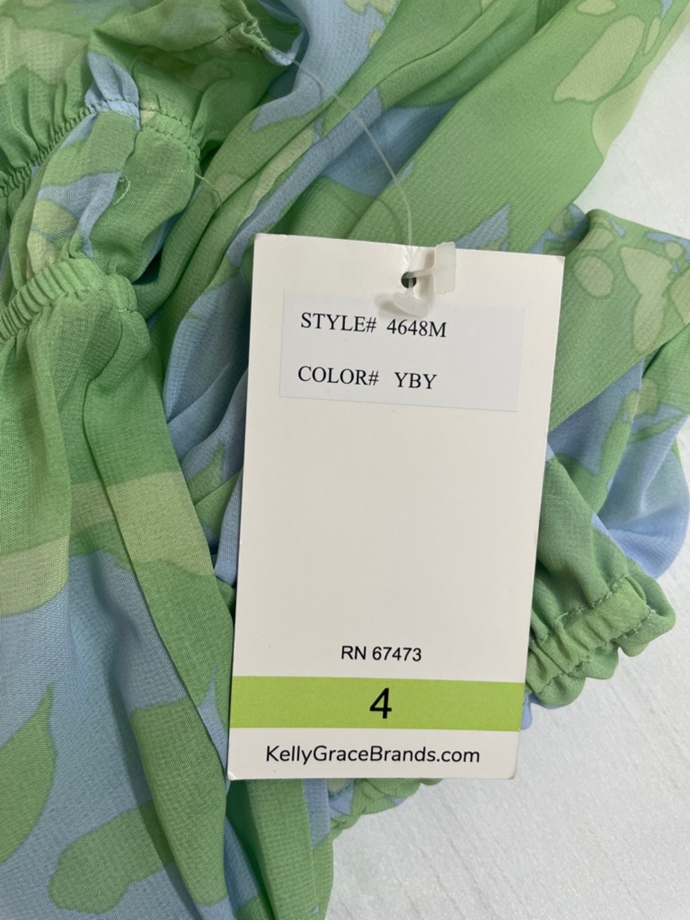 Taylor Chiffon Pastel Mint & Lilac Floral V-Neck Maxi Dress Long Sleeve Size 4 - Picture 14 of 14